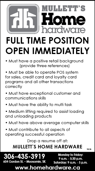 Mullett's Home Hardware - Full-Time Position 